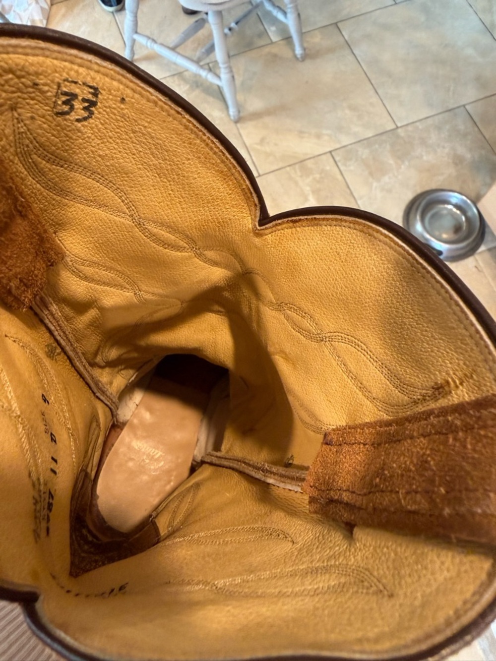 Tony Lama gold label 11D 6987 Tan roughout - Picture 5 of 6